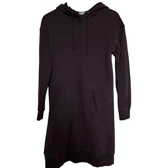 Toad&Co Hemp Daybreaker Hooded Dress Burgundy Small Cozy Fall Cabincore Boho - Picture 2 of 7